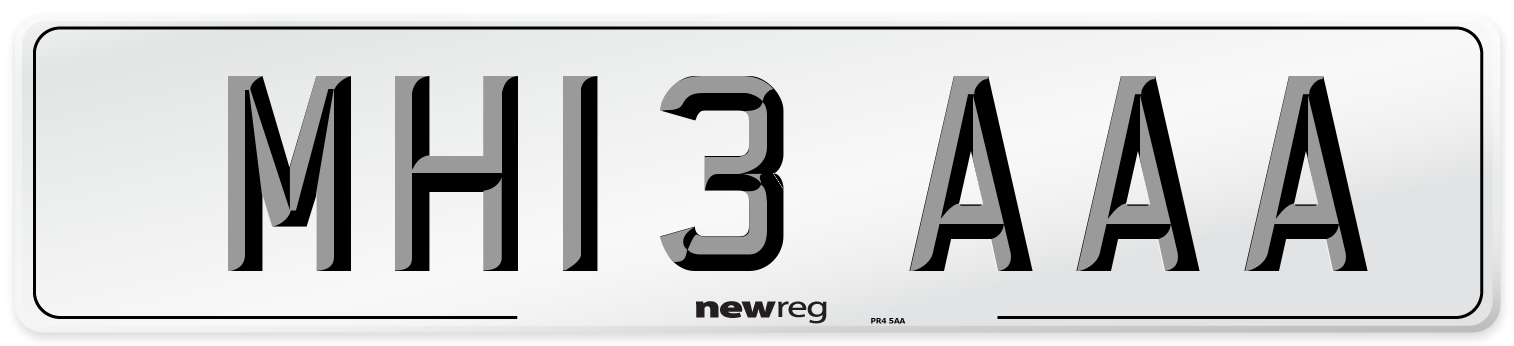 MH13 AAA Number Plate from New Reg